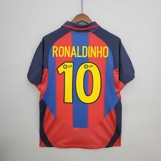 Ronaldinho 10 Barcelona 2003-04 Home Jersey