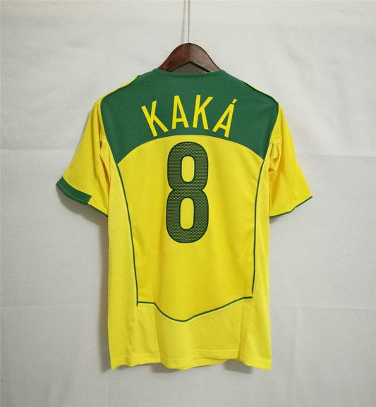 Kaka 8 Brazil 2004-05 Home Jersey